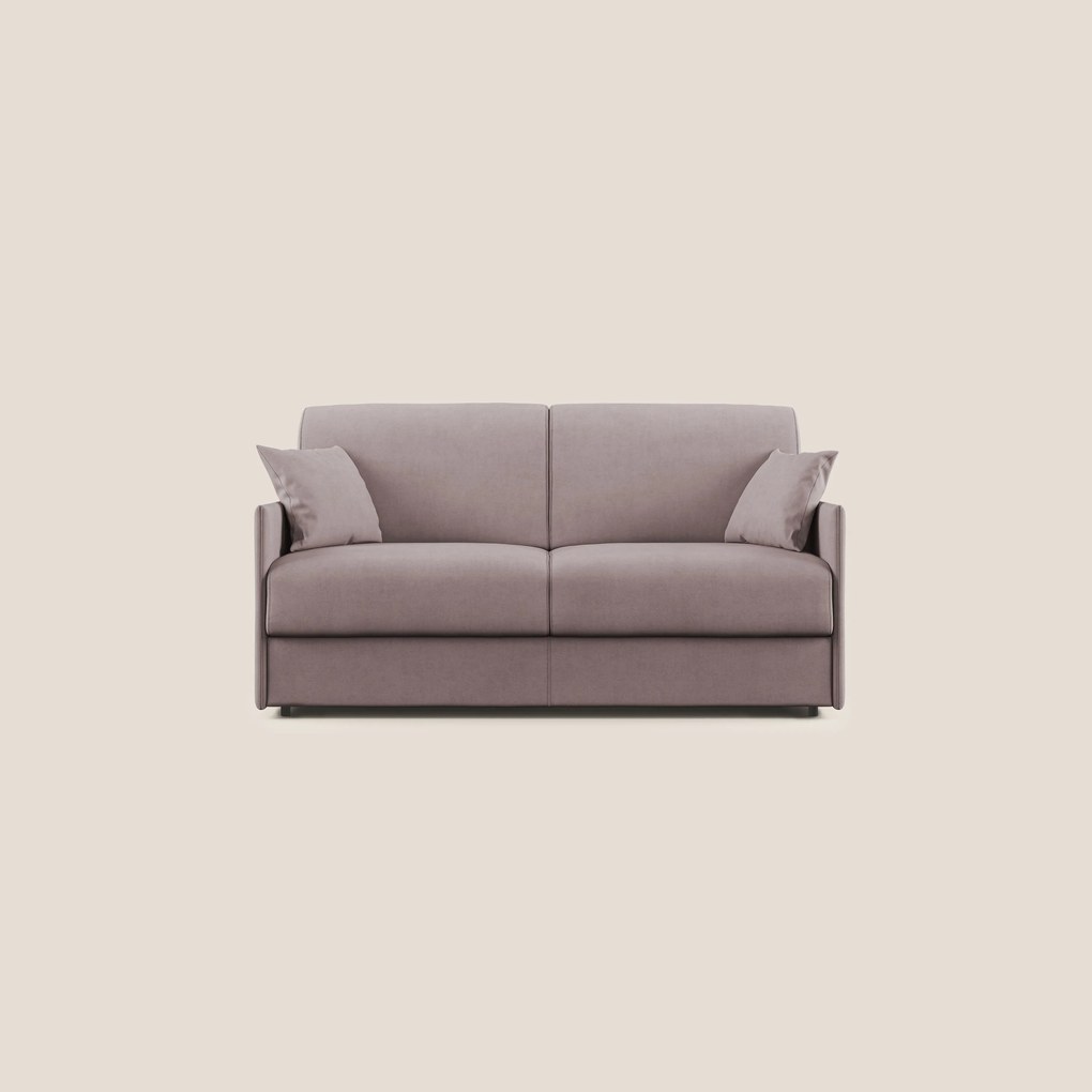 Evans Divano letto in morbido tessuto impermeabile T02 rosa