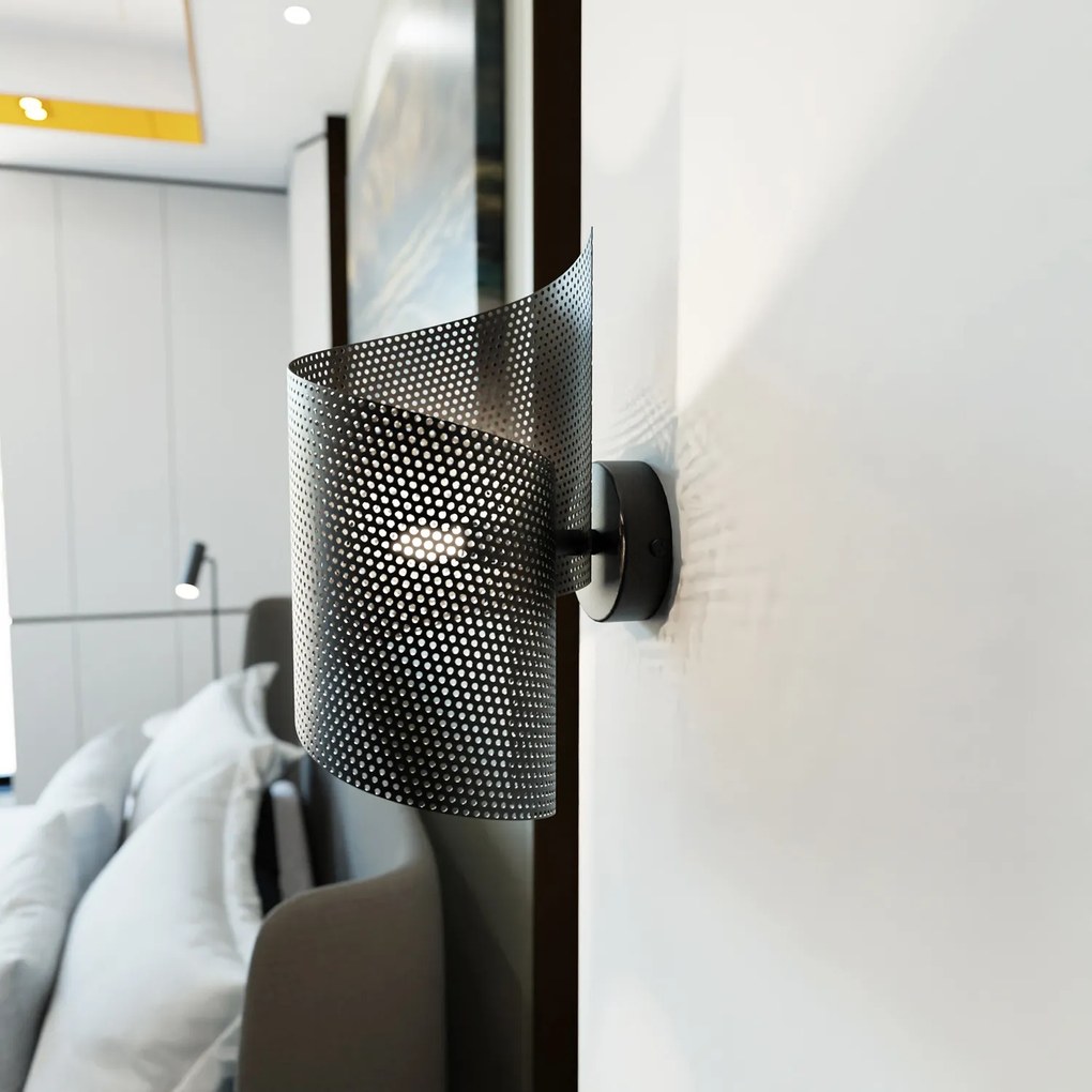 Applique Moderna Baldr 1 Luce Nera