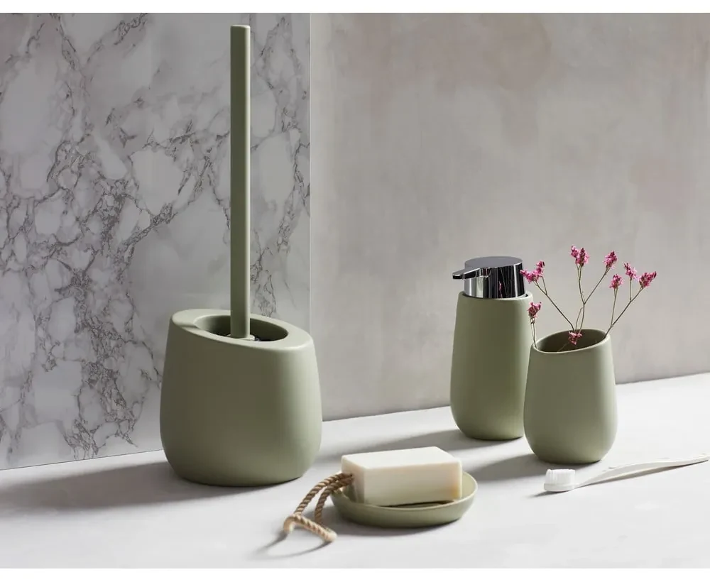 Distributore di sapone in ceramica verde Badi - Wenko