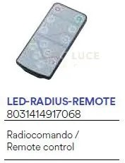 Led-radius-remote radiocomando per faro solare stradale radius