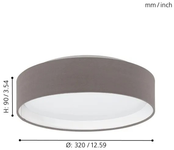 Eglo 31593 Plafoniera LED PASTERI LED/11W/230V
