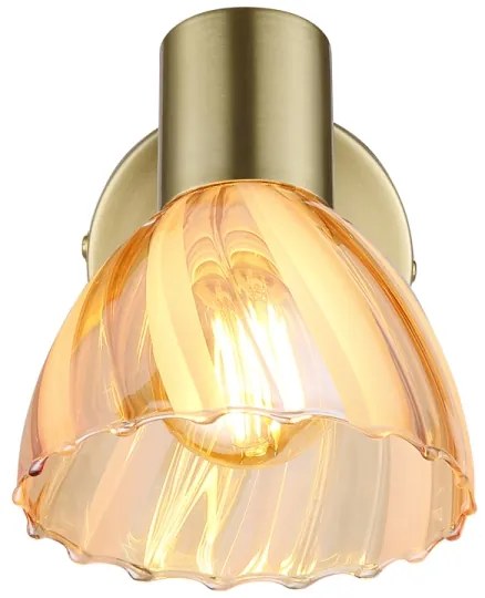 Globo 54315M-1 - Faretto da parete ZACHERY 1xE14/40W/230V oro