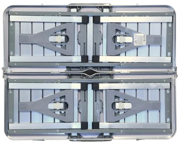 Tavolo da campeggio pieghevole con chairs bianco/cromo