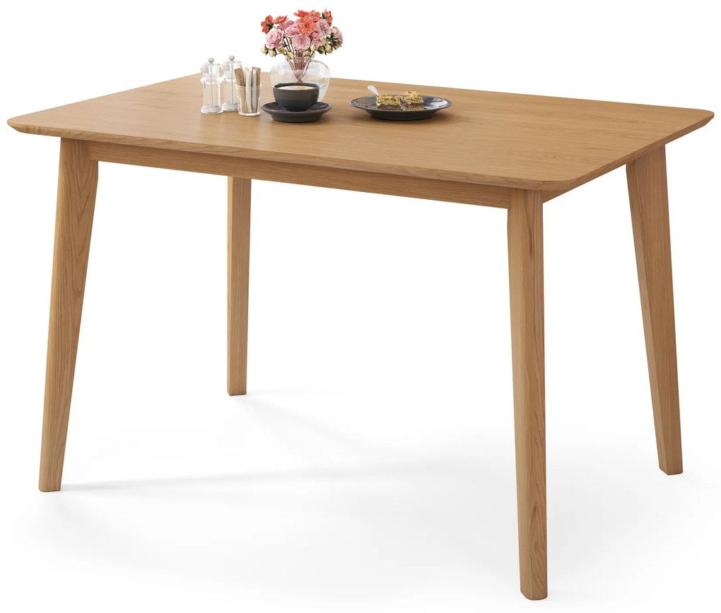 ROXY Rovere Naturale - TAVOLO RETTANGOLARE IN LEGNO 120 o 150 cm PER CUCINA / SALA DA PRANZO RETRÒ