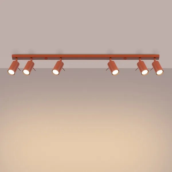 Sollux SL.1511 - Faretto RING 6xGU10/10W/230V rosso