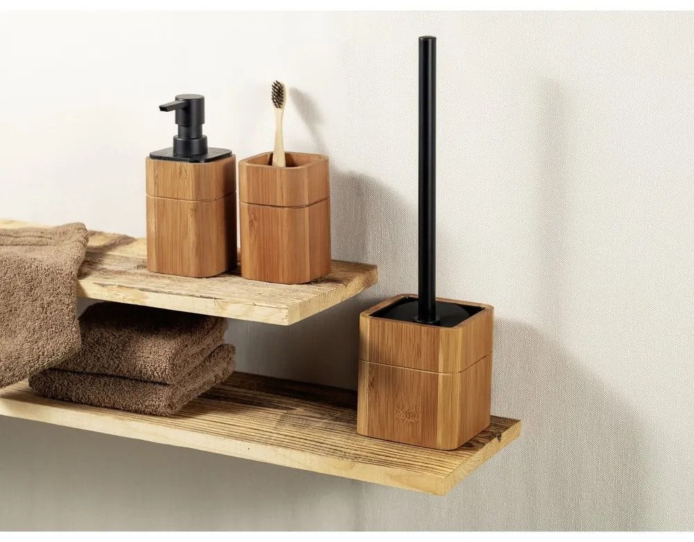 Tazza in bambù marrone per spazzolini da denti Serro - Wenko