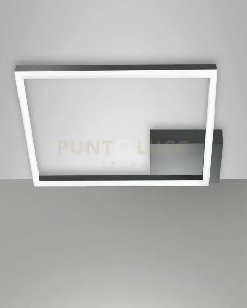 Bard plafoniera antracite a led 3000k - 39w - 3880 lm dimmerabile ...