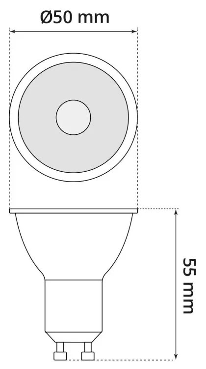 Faretto Spot GU10 6W, Angolo 36°, OSRAM LED Colore Bianco Caldo 3.000K