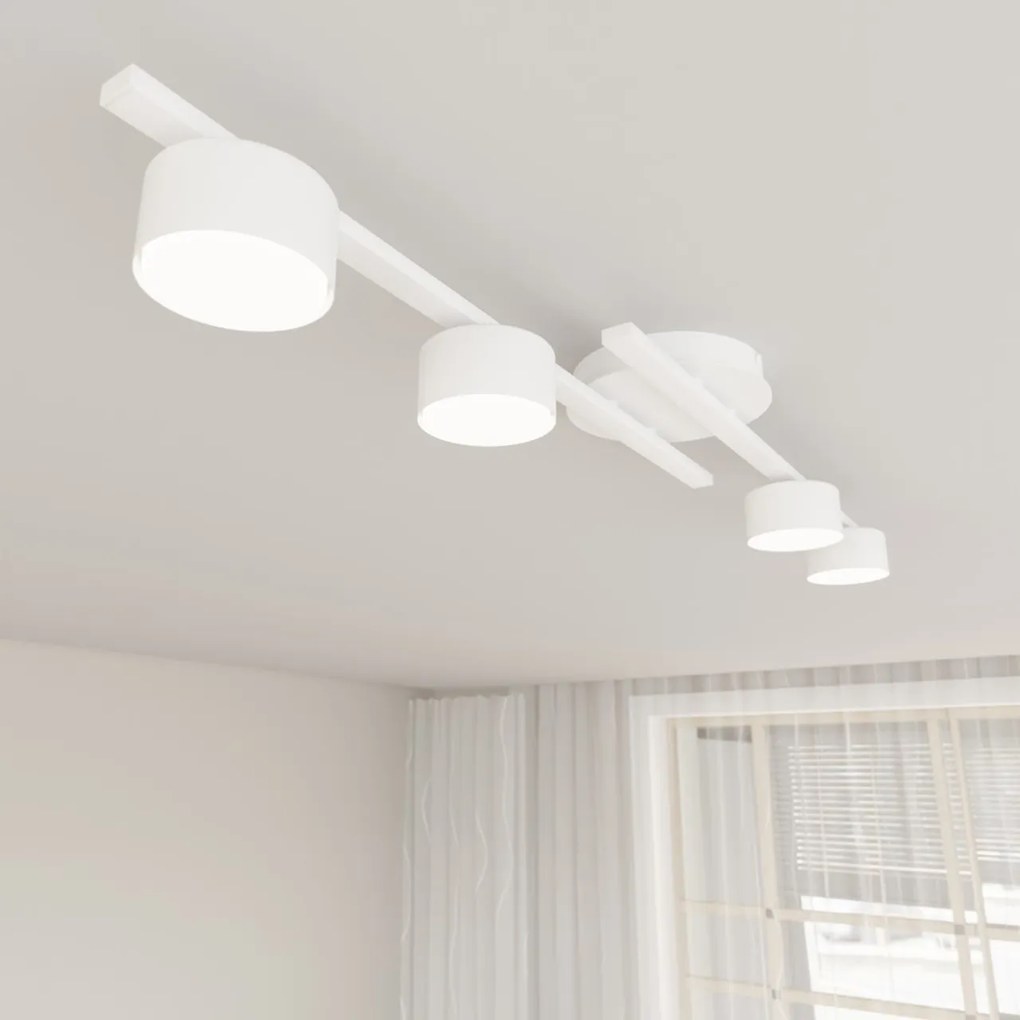 Lampada da soffitto in acciaio FRAGMENT 4 da interno 4xGX53