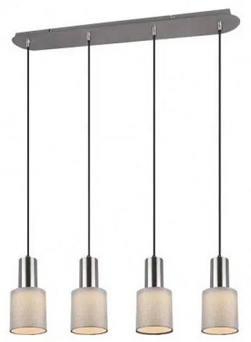 Trio - Lampadario su corda WAILER 4xGU10/5W/230V grigio