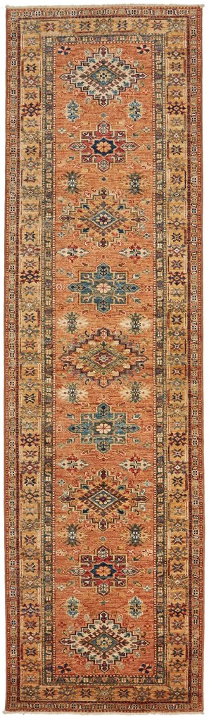 Kazak Tappeto orientale 90 x 300 Giallo (Pakistan) Annodato A Mano