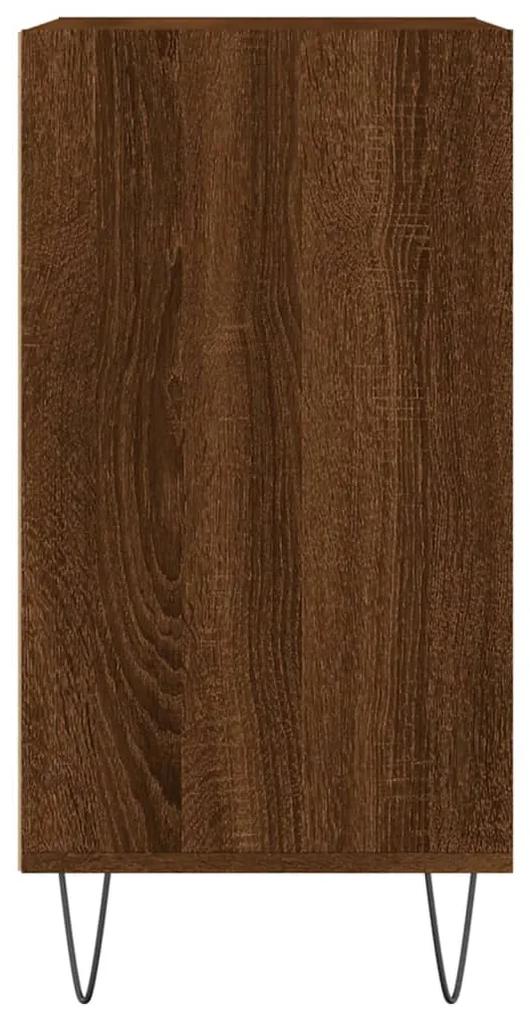 Credenza rovere marrone 57x35x70 cm in legno multistrato