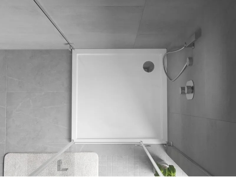Mexen Flow piatto doccia quadrato slim 95 x 95 cm, bianco lucido - 46S109595