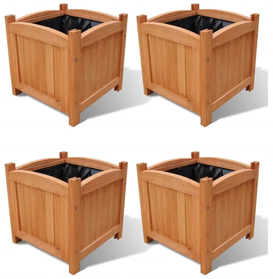 Letti Rialzati Da Giardino 4 Pz 30x30x30 Cm /