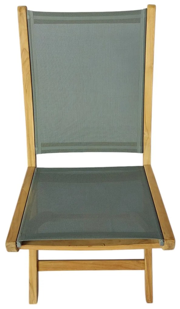 TUBUAI - sedia pieghevole in teak e textilene