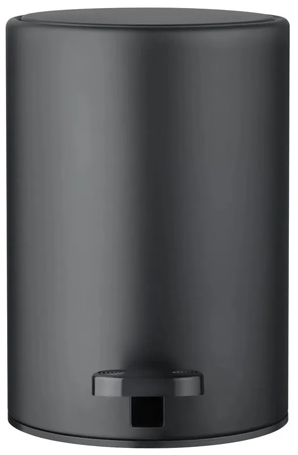 Cestino per la spazzatura nero opaco in acciaio con pedale 3 l Modo – Blomus