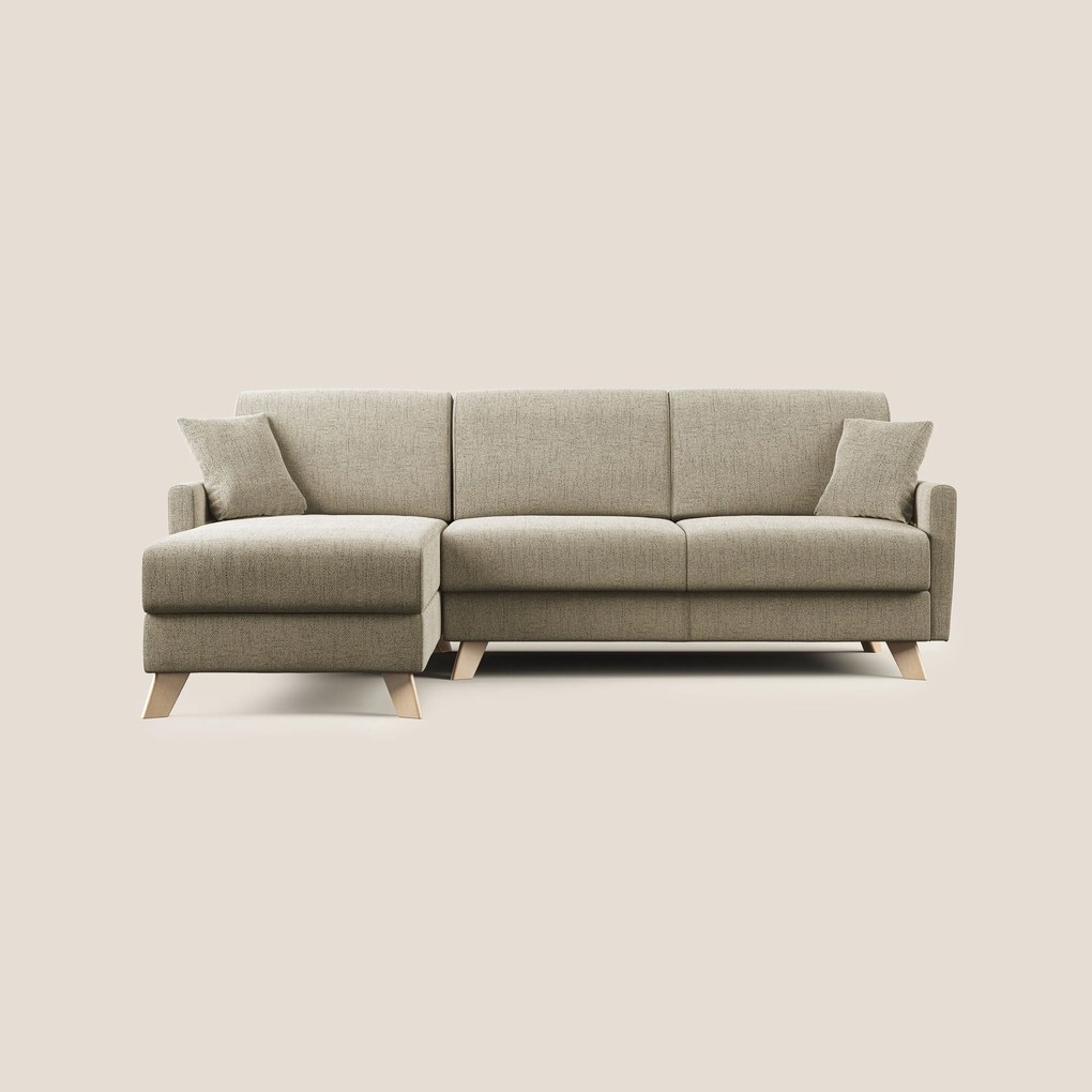 Edgar divano letto angolare in tessuto felis impermeabile T03 beige