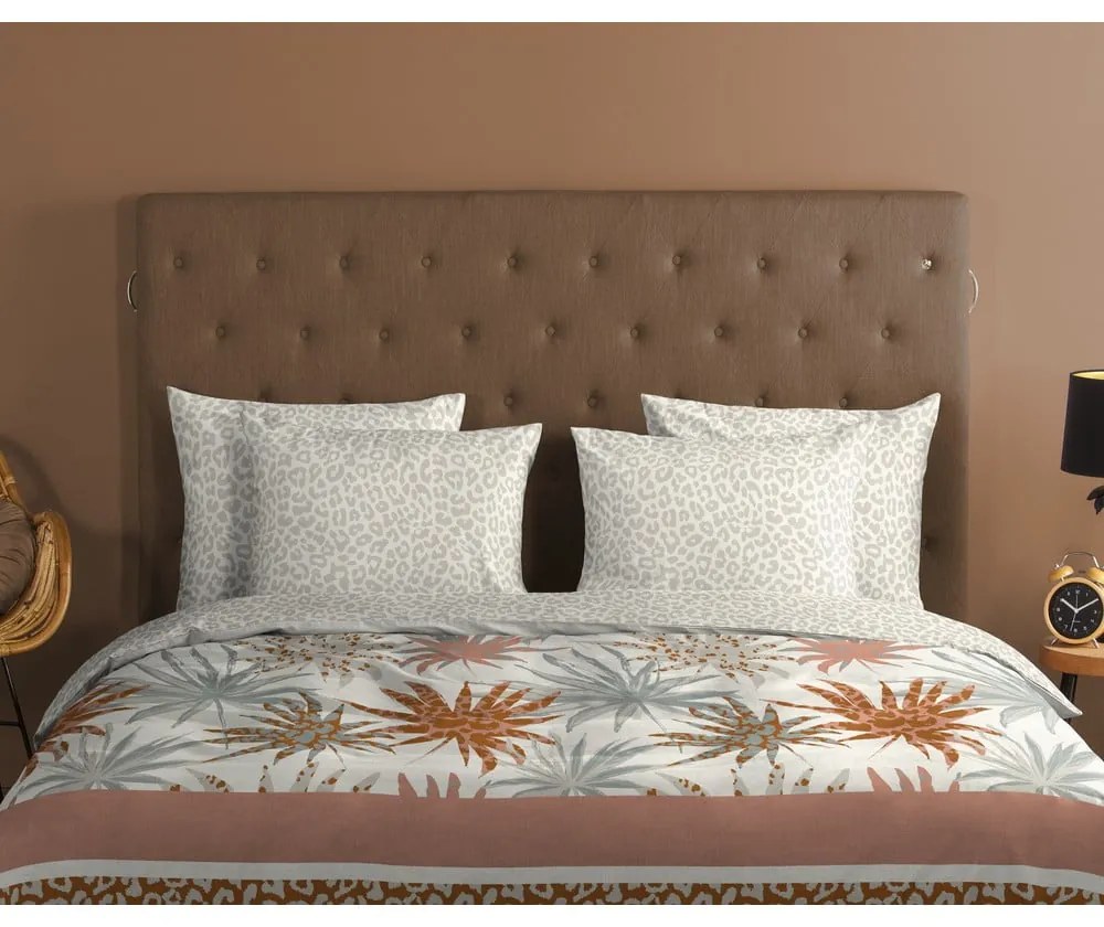 Biancheria da letto in cotone bianco e grigio chiaro per letto singolo 140x200 cm - Good Morning