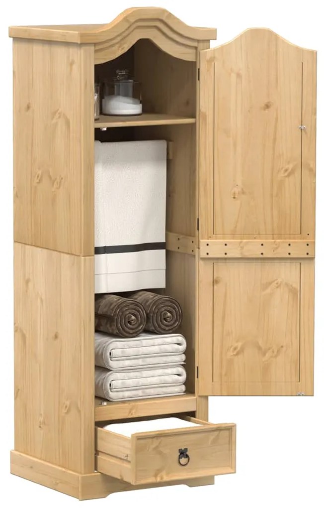 Armadio Corona 55x52x170 Cm İn Legno Massello Di Pino /