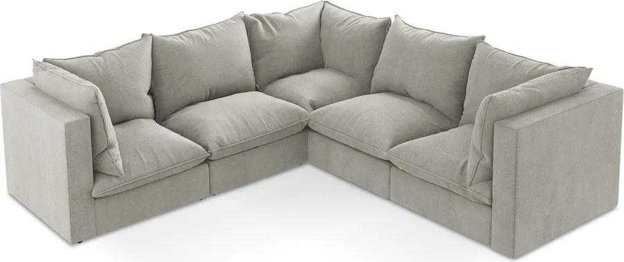 Divano angolare grigio chiaro Manao – Makamii