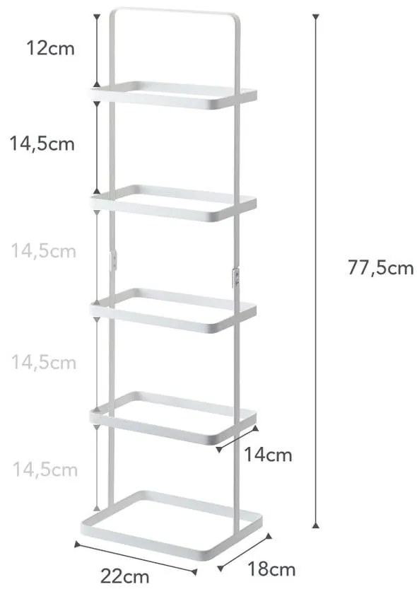 Scarpiera alta bianca in metallo Tower Shoe Rack - YAMAZAKI