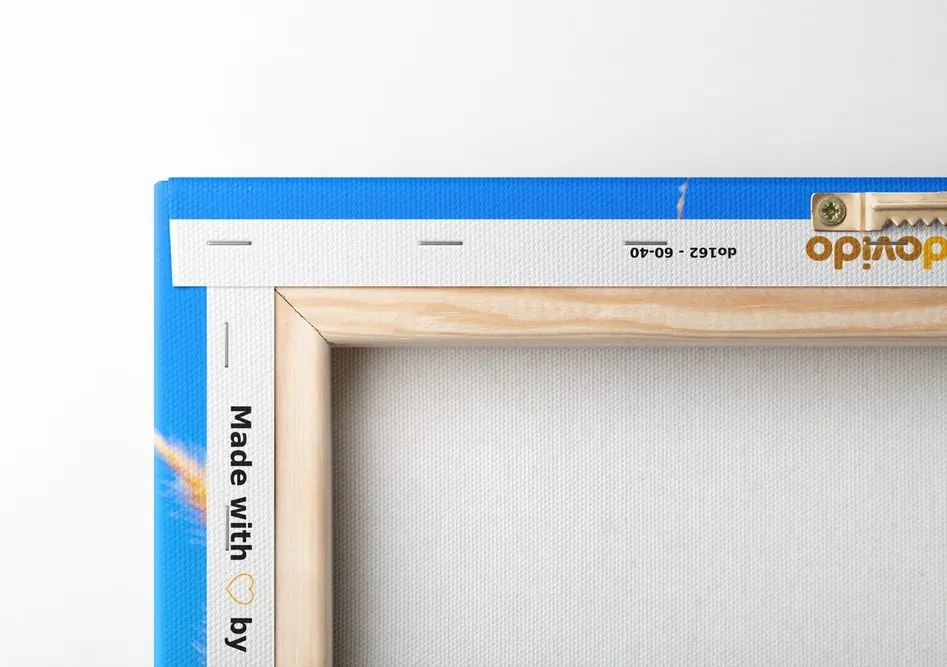Quadro su tela – Erba selvaggia sotto il cielo blu