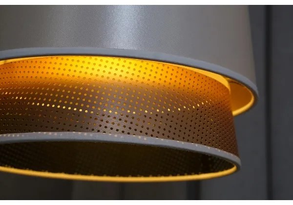 Duolla - Lampadario a sospensione con filo BELL SHINY 1xE27/15W/230V diametro 25 cm bianco/rame