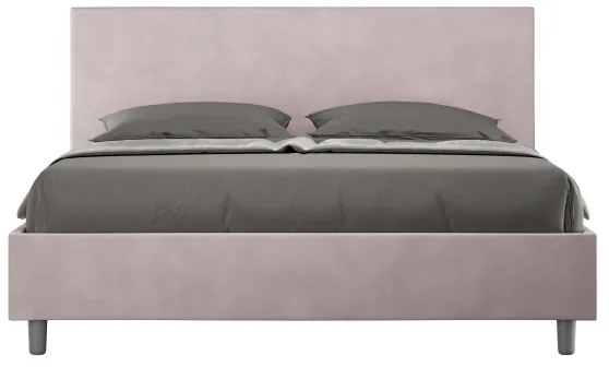 Letto matrimoniale e rete 160x190 in microfibra glicine Adele