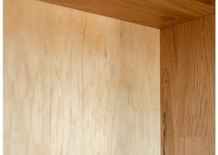Cristalliera moderna 1 anta in rovere naturale massello oliato