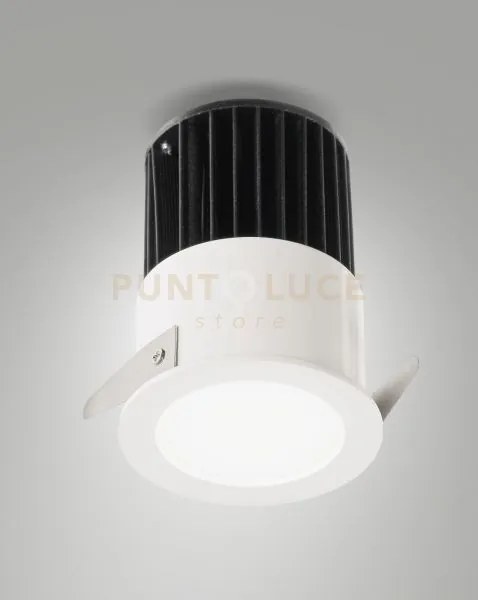 Nasca faretto incasso tondo bianco d.6,2cm c/driv 12w 3000k 1150lm