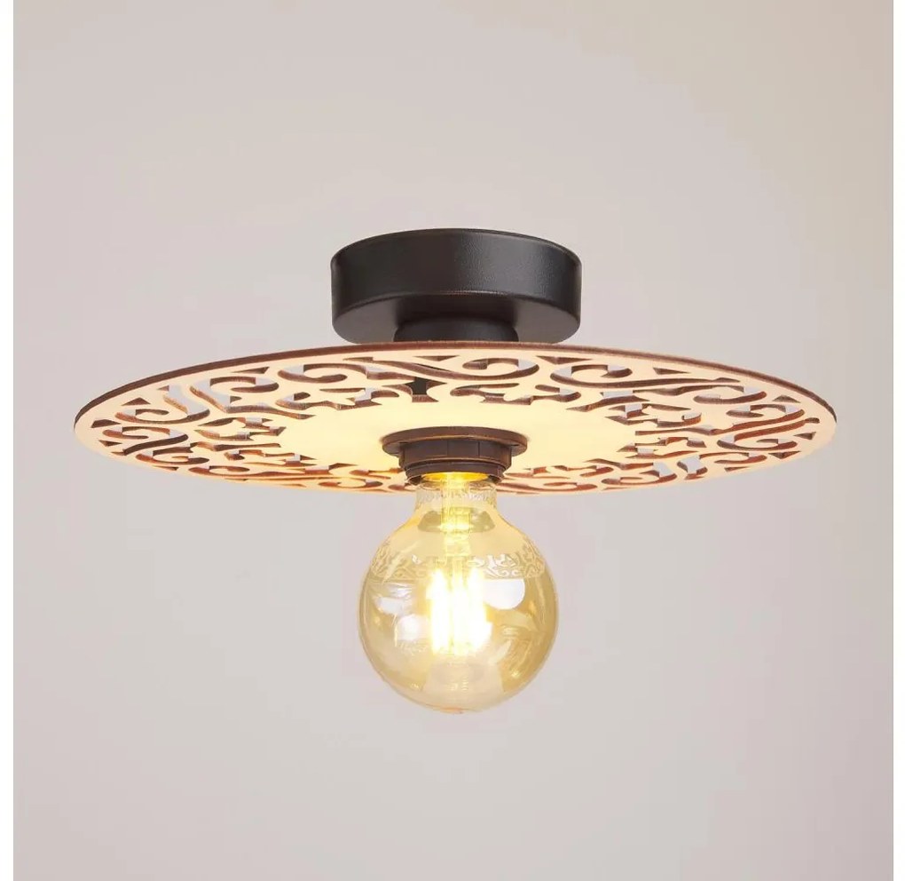 Lampadario a plafone FALCO 1xE27/60W/230V diametro 30 cm beige