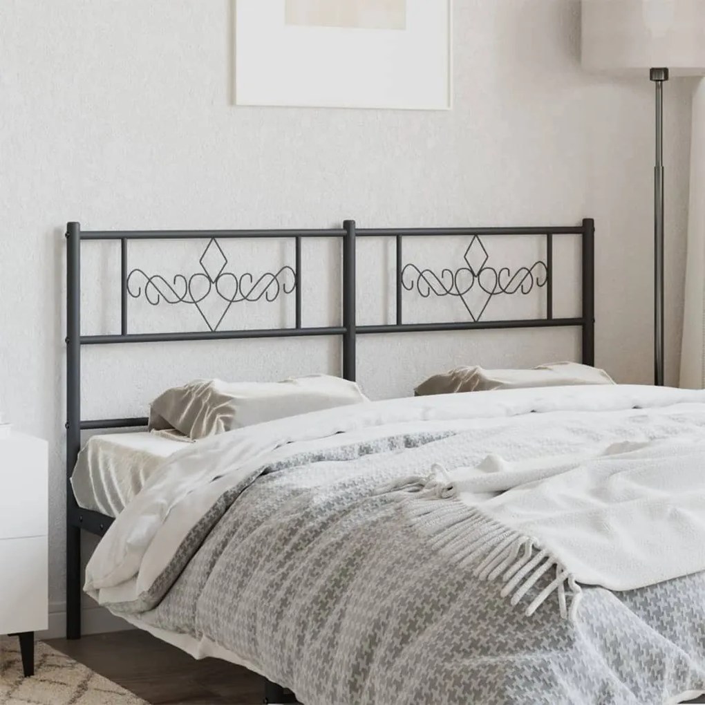 Testiera İn Metallo Nero 120 Cm /