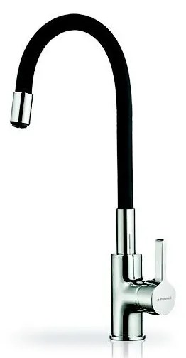 Pyramis 90919638 - Rubinetto lavello FLESSI con beccuccio flessibile nero