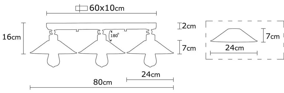 Plafoniera color bronzo con paralume in metallo ø 24 cm Berceste – Opviq lights