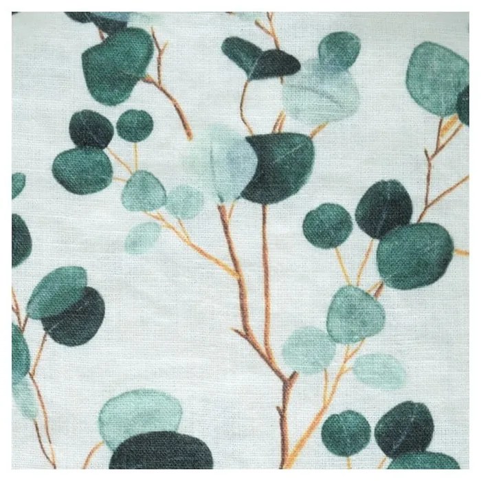 Strofinaccio in lino bianco e verde, 65 x 45 cm Eucalyptus - Linen Tales