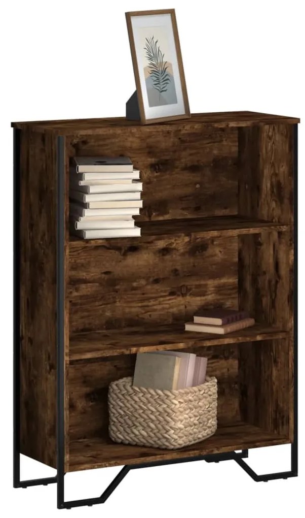 Libreria Rovere Fumo 80x31x106 Cm İn Legno Multistrato /