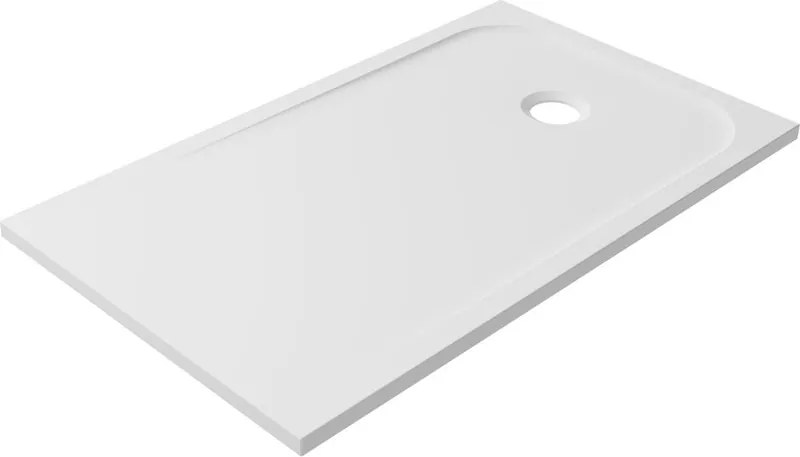Piatto doccia SENSEA in composito minerale di resina gelificata bianco L 70 x L 120 x H 2.9 cm opaco