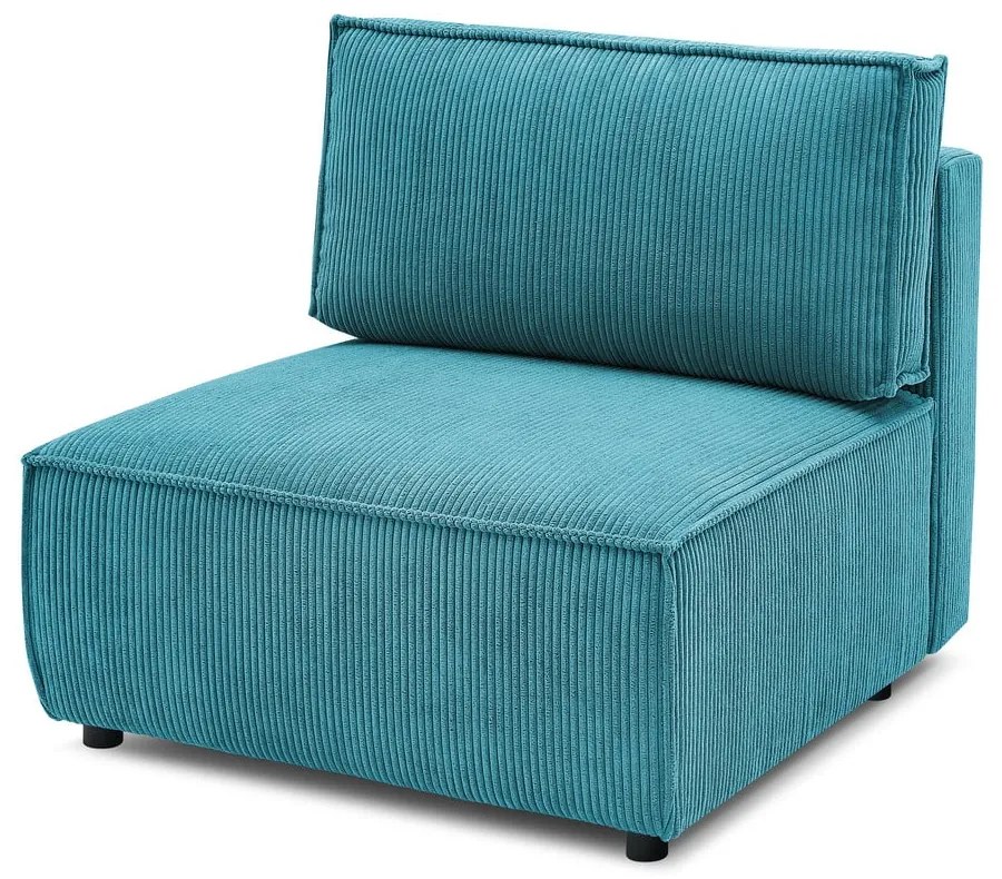 Modulo divano in velluto a coste blu, parte centrale Nihad modular - Bobochic Paris