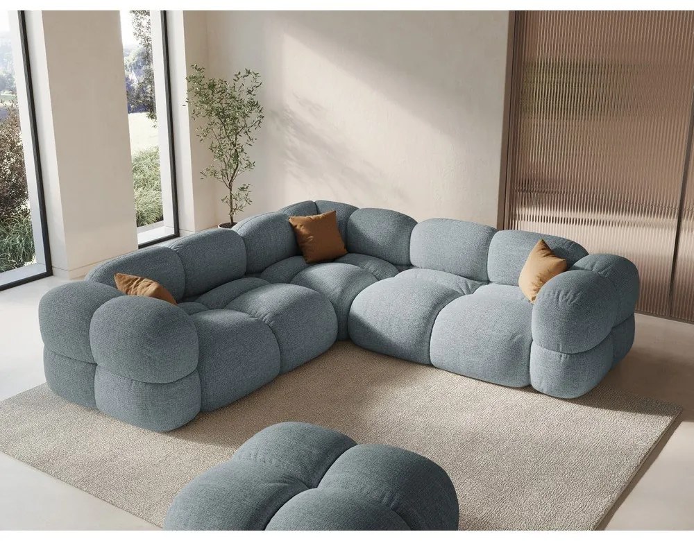 Divano angolare azzurro Loretto – Cosmopolitan Design