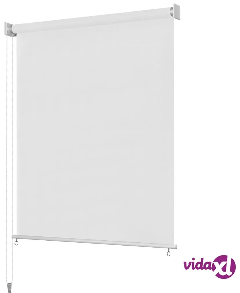 vidaXL Tenda a Rullo per Esterni 120x140 cm Bianca