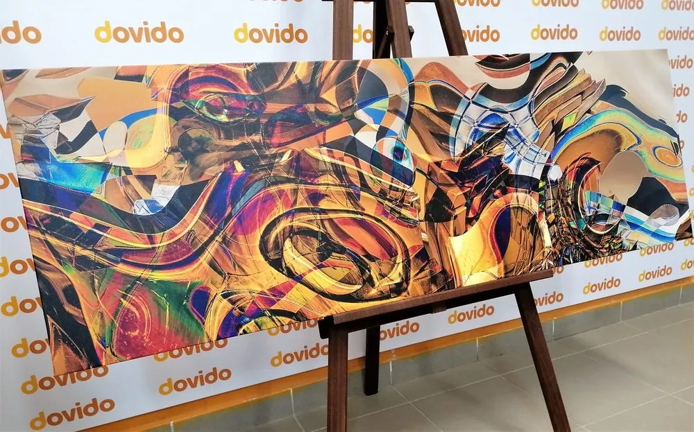 Quadro su tela – Design astratto dorato