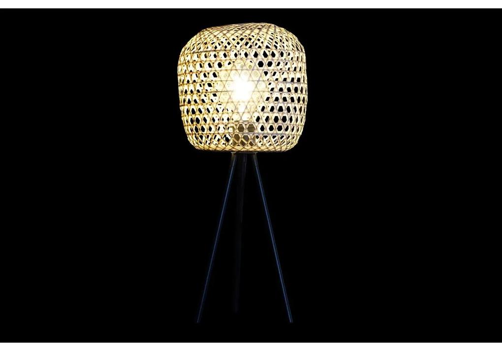 Lampada da tavolo DKD Home Decor Nero Marrone 220 V 50 W Tropicale (23 x 23 x 56 cm)