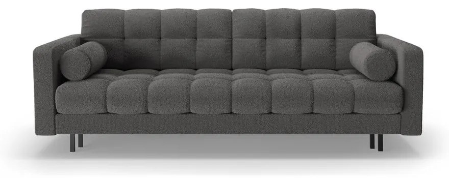 Divano grigio scuro allungabile/con contenitore con rivestimento in bouclé 222 cm Bali – Cosmopolitan Design