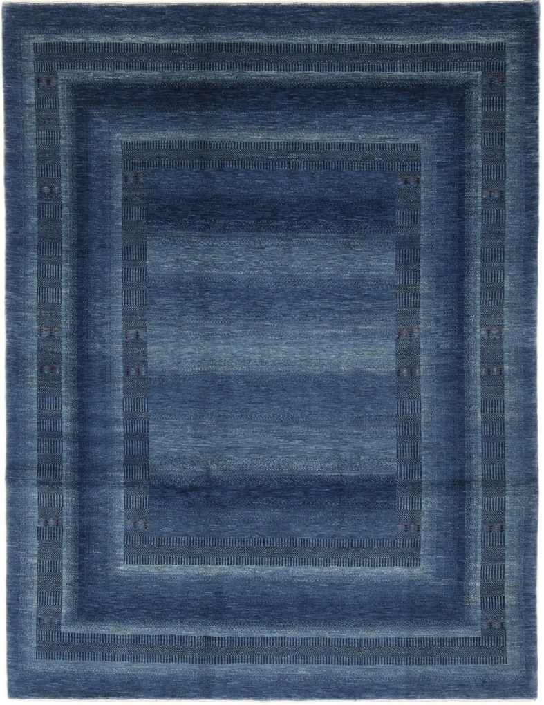 Loribaft Tappeto 190x250 Blu (Iran) Annodato A Mano