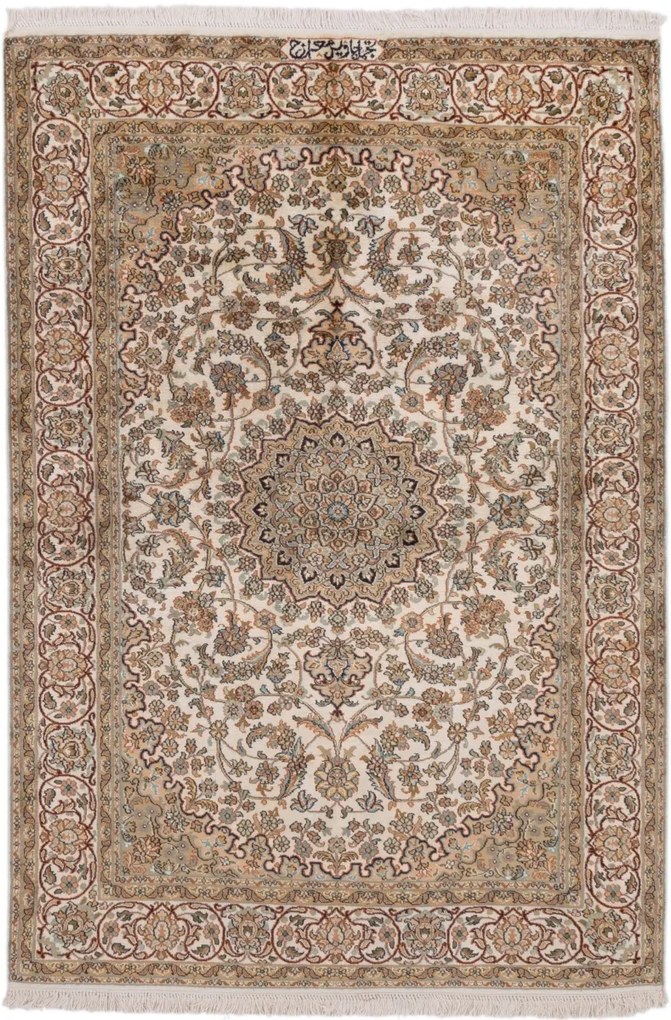 Cashmere Silk Tappeto orientale 130 x 190 (Indian) Annodato A Mano
