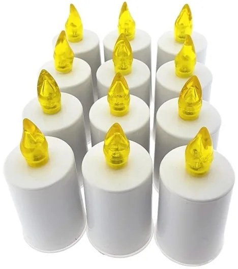 Candela LED/2xAA bianco caldo 10,8 cm bianco