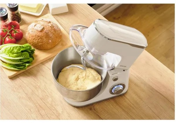 Sencor - Robot da cucina con ciotola in acciaio inox 1300W/230V bianco