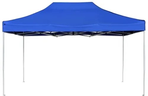 Gazebo Professionale Pieghevole Alluminio 4,5x3 m Blu