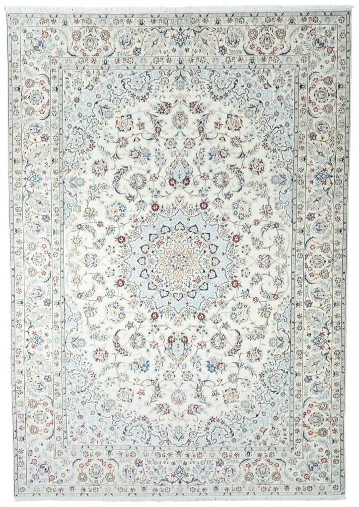 Nain Tappeto 350x250 Beige (Iran) Annodato A Mano