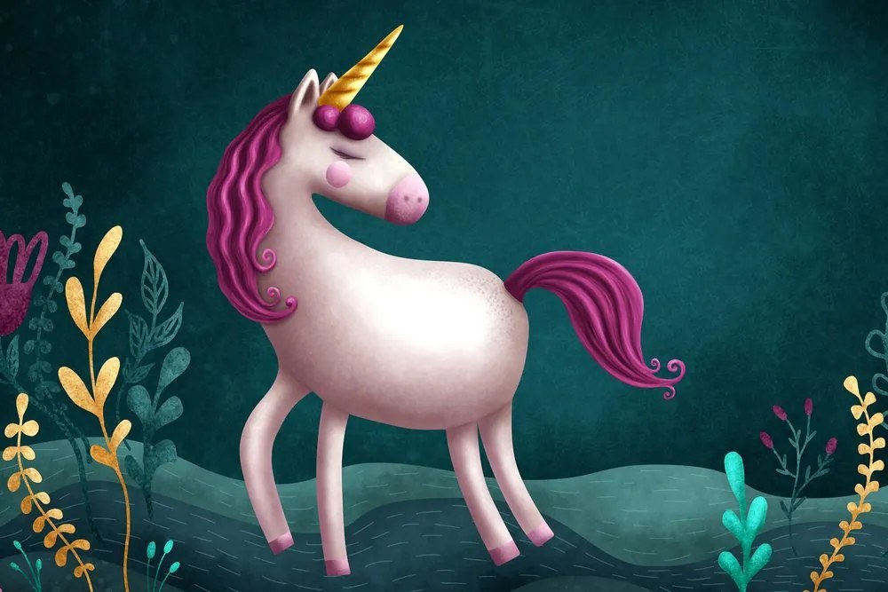 Quadro su tela – Unicorno fiabesco